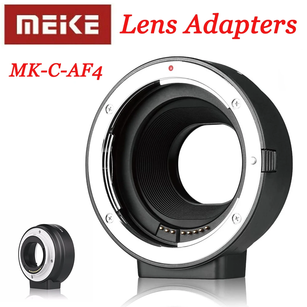 Meike MK-C-AF4 Lens Auto Focus Adapter Mirrorless Camera Lens Mounts Tubes for Canon EF EF-S Lens to EOS M EF-M mount for