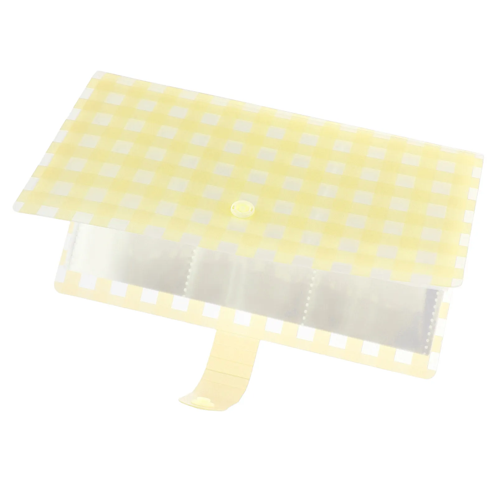 Portable Name Card Holders Organizer For Card Collector Frosted Album Slots Cute Cartoon Grid Pattern Compact Photo
