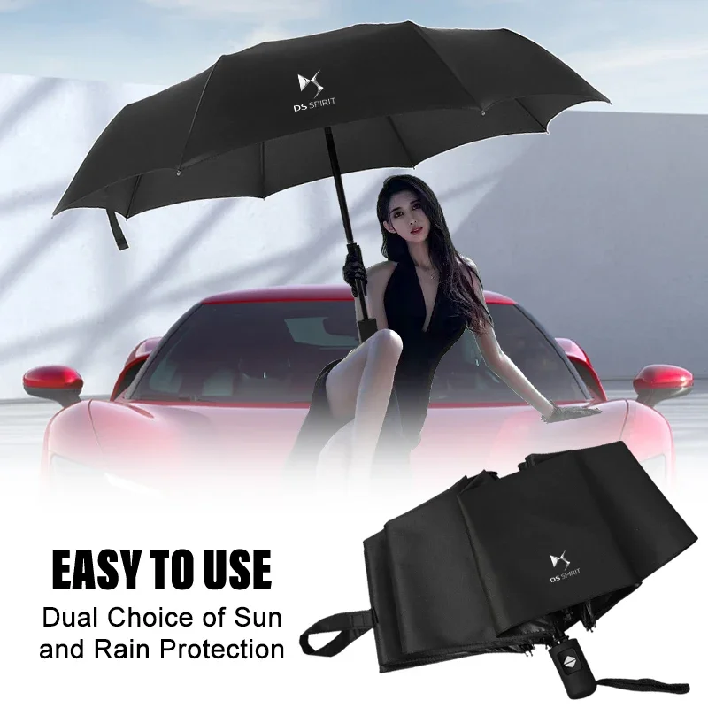 Car Styling Car Logo Business Umbrella Windproof Automatic Threefolding Umbrella For DS SPIRIT DS3 DS4 DS4S DS5 DS 5LS DS6 DS7