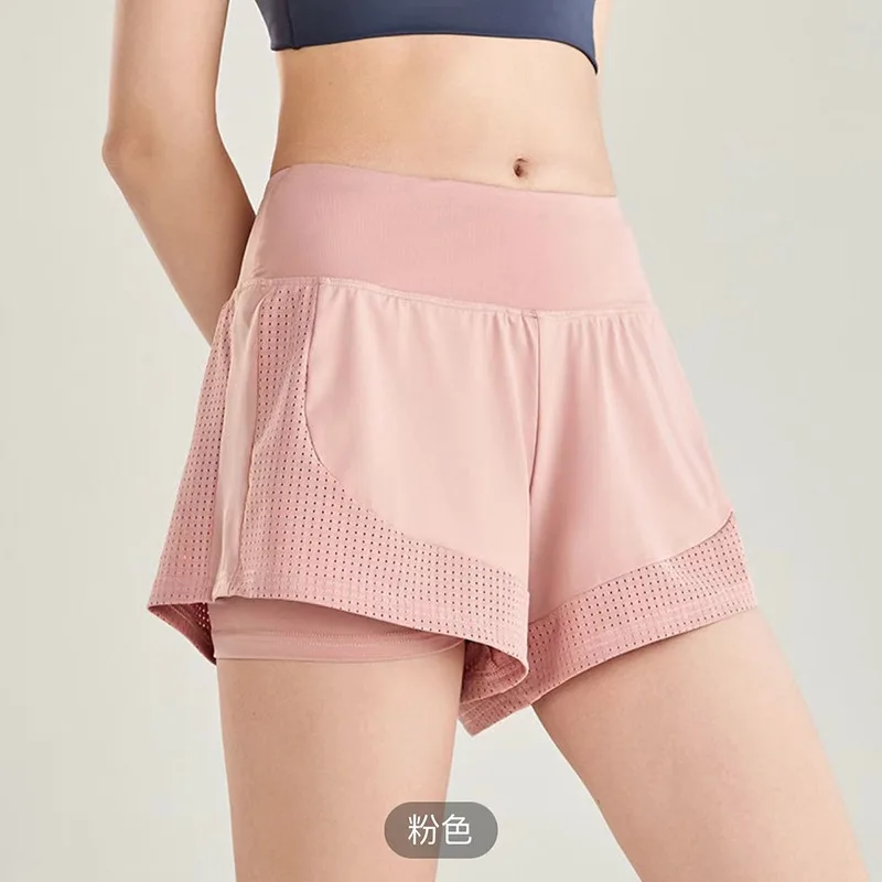 

Women's Running Training Exercise Fitness Fake Two-piece Shorts Hot Pants Anti-exposure Wear Yoga Pants