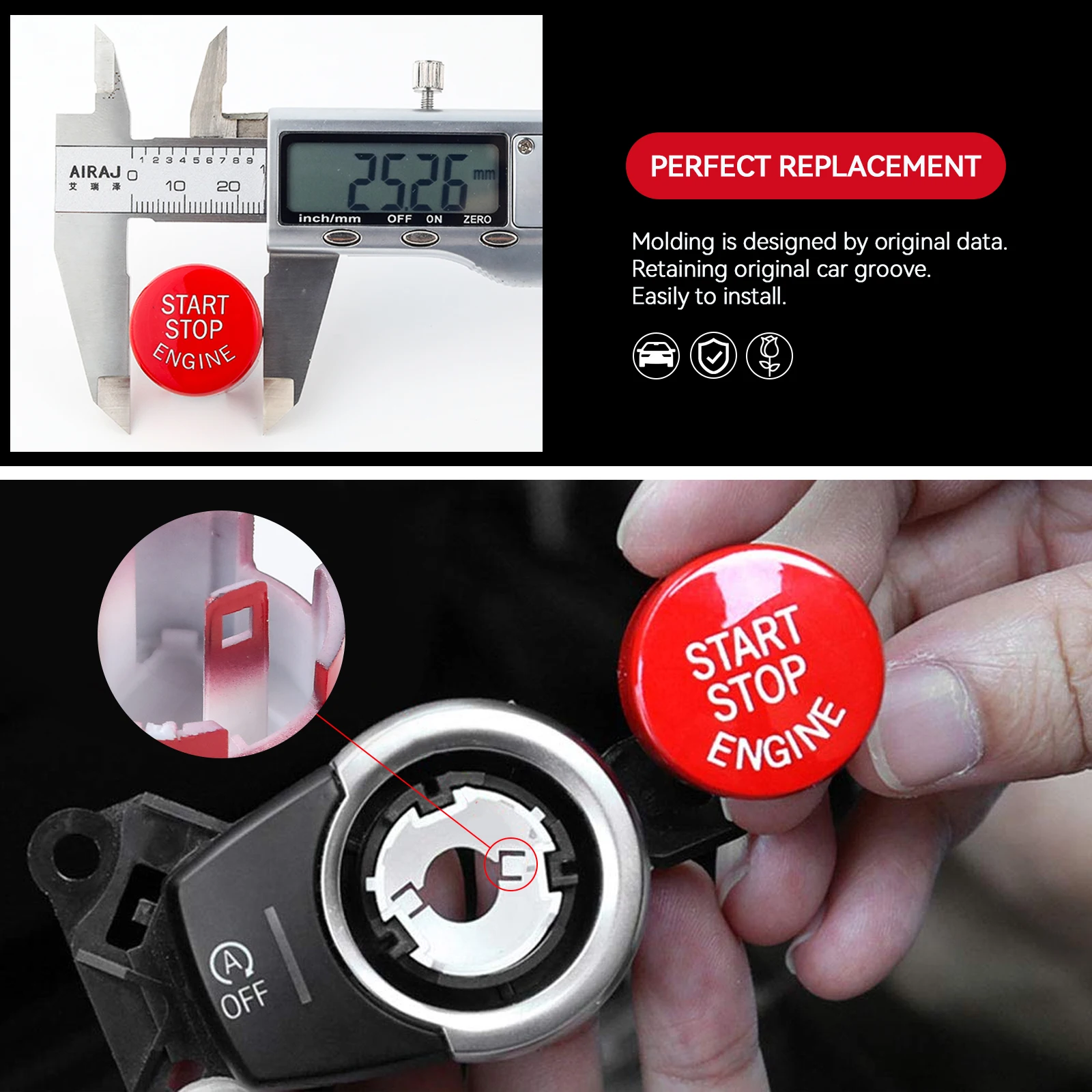 Car Engine START STOP Switch Button Replace Cover + Tools For BMW F20 F21 F22 F23 F30 F31 F32 F33 F10 F11 F12 F13 F01 F02 X1 X3