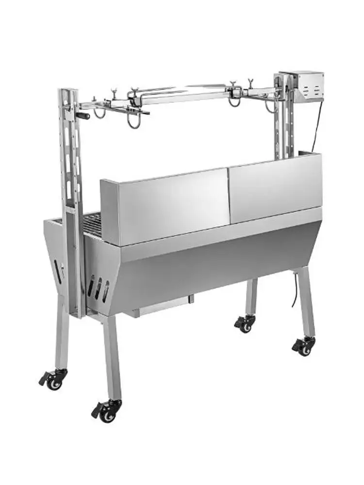 Rôtissoire rotative 2 en 1 à charbon de bois pour barbecue, nouveau design