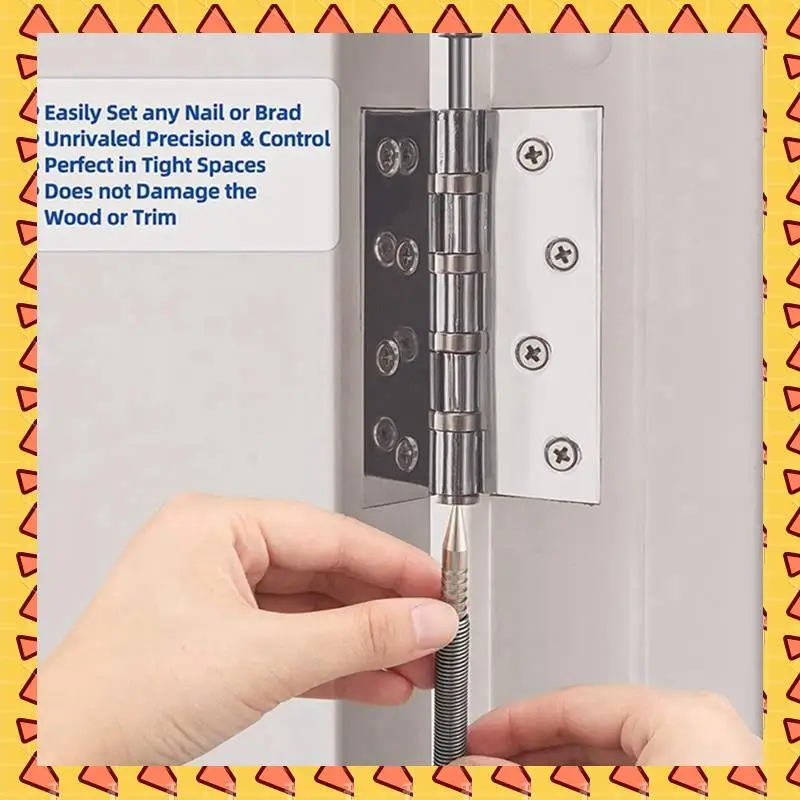 

A008 3 Pcs Dual Head Nail Setter And Hinge Pin Punch Set,Hammerless Spring Nail Punch Door Hinge Pin Remover Tool 5000 PSI