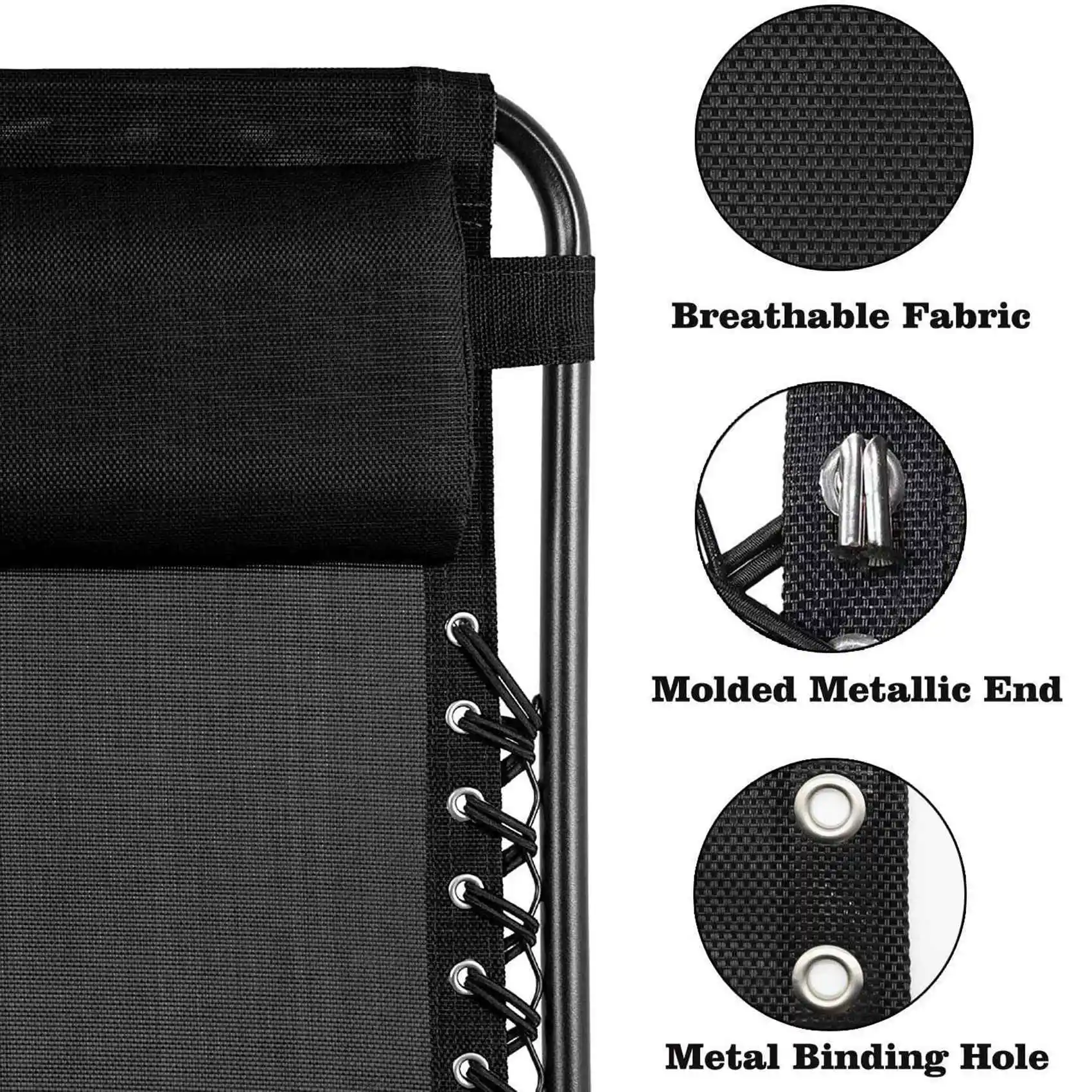 AT05-2X Zero Gravity Chair Replacement Fabric Folding Recliners Mesh Parts For Outdoor Camping Patio Lawn Yard Pool 63X17inch
