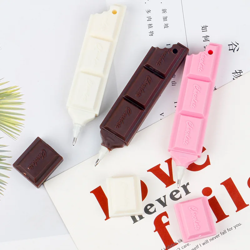 1 Piece Lytwtw's Cute Kawaii Chocolate Office School Supplies Creative Roller Ballpoint Pen Novelty Funny Sweet Lovely Cookie