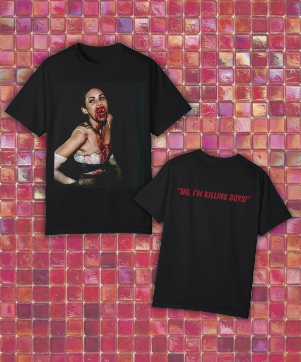 Camiseta Jennifer's Body Dupla Face, Camiseta de Filme de Terror, Estilo Y2K, Top Estético Feminino, Camiseta Gráfica de Filme de Terror, Presentes Femininos