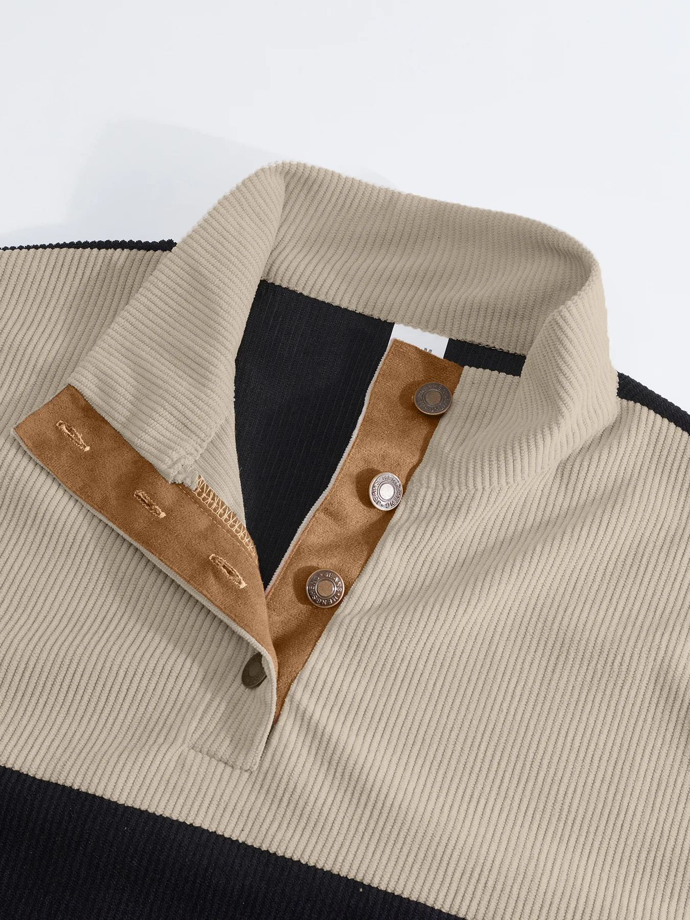 2026-Spring-Autumn-European-Men-Color-Block-Stand-Collar-Corduroy-Hoodie-Loose-Fit-Long-Sleeve-Pullover-Daily-Street-Outdoor-Spo