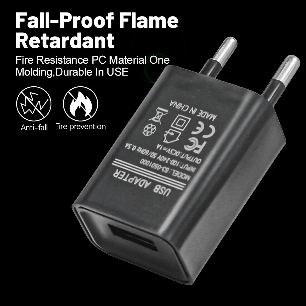 Universal 5V1A Wall USB Phone Chargers EU Plug Travel Fast Charging Power Adapter for IPhone Samsung Xiaomi Huawei Google - náhled 4