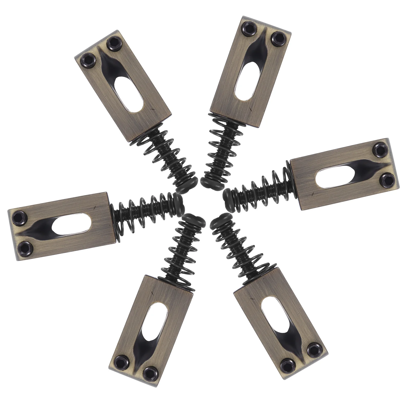 

6Pcs Professional Performance Electric Guitar Saddle Bridge Set With Black Screws Hardtail Guitar Tailpiece Accessories