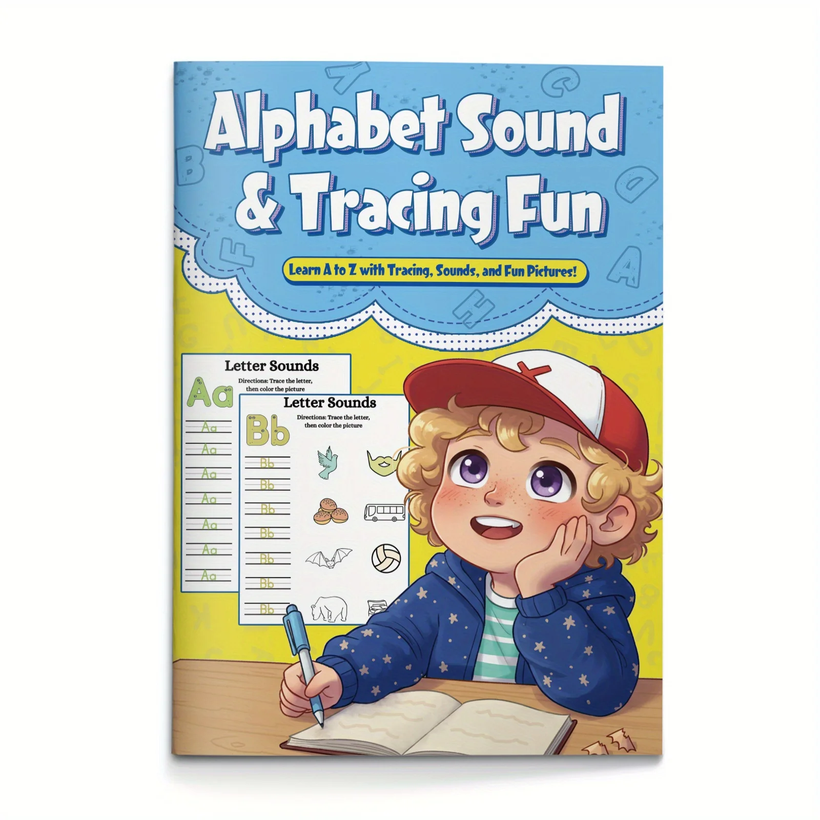 Letter Sounds Activity Workbook for Kids, Trace, Learn, and Color Alphabet Sounds with Fun Picture Prompts
