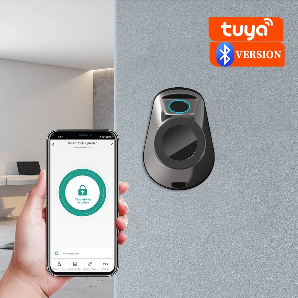 

PHIPULO New Tuya App Smart Door Lock Electronic Door Lock Fingerprint Remote Unlocking Keyless Password Lock For Home House