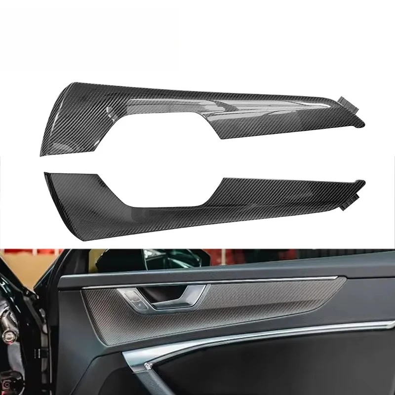 

4-Piece genuine carbon fiber replacement interior trim door trim panels for A6 C8 2020 and above