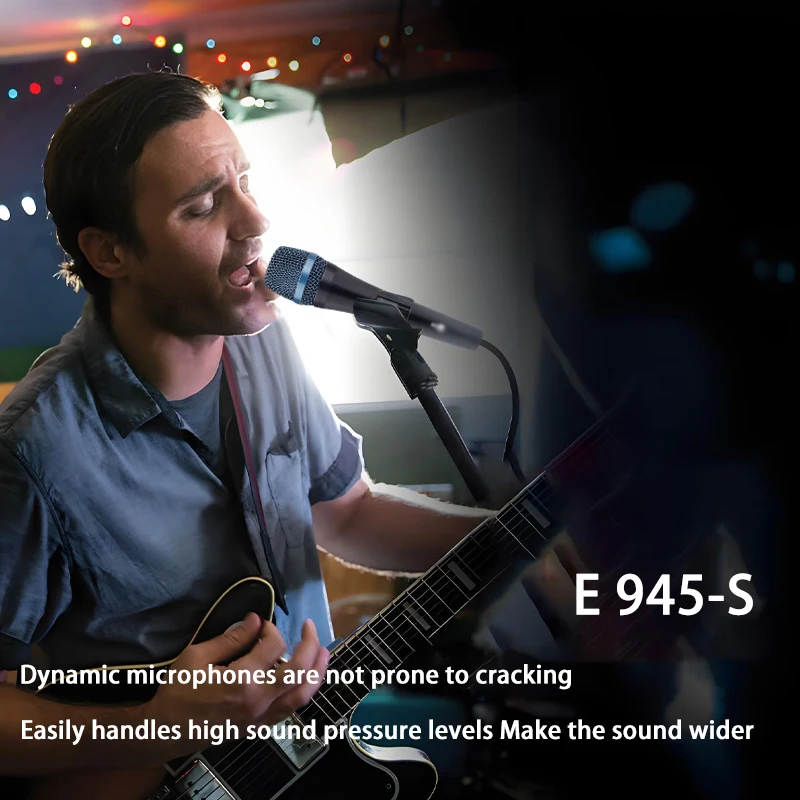 ميكروفون سلكي احترافي معدني E945-S، ميكروفون ديناميكي فائق على شكل قلب، ميكروفون أداة مناسب للصوت المباشر #6