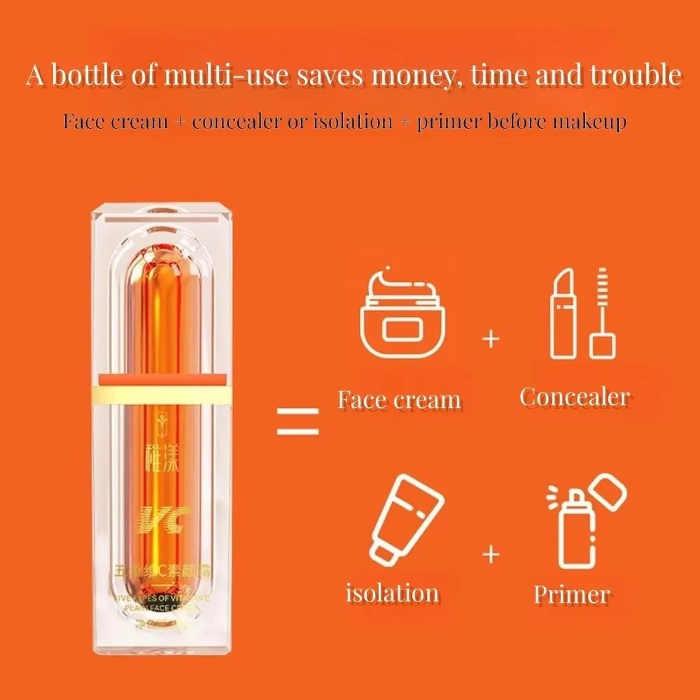 Vitamin C Face Cream Whitening Five VC Tone Up Cream Moisturizer Anti Aging Pimple Wrinkle Spots Remover Brightening Skin Care