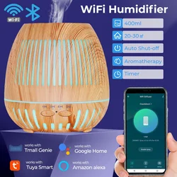 Máquina Difusor De Óleo Essencial De Aromaterapia, Controle WiFi, Umidificador De Ar, 7 Cores, Luz Noturna LED, Névoa De Resfriamento, Casa