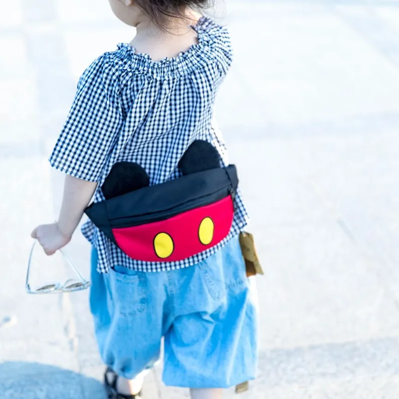 Disney marsupio Cartoon Minnie Mickey Mouse borsa a tracolla Cartoon borsa a tracolla ragazzi ragazze bambini Cute marsupio Travel Pack