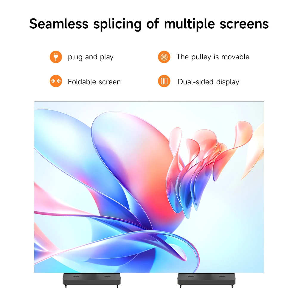 P1.25 Three-fold LED Poster Screen Indoor Foldable Floor-Standing Digital Signage Full Color High Refresh Waterproof 800cd