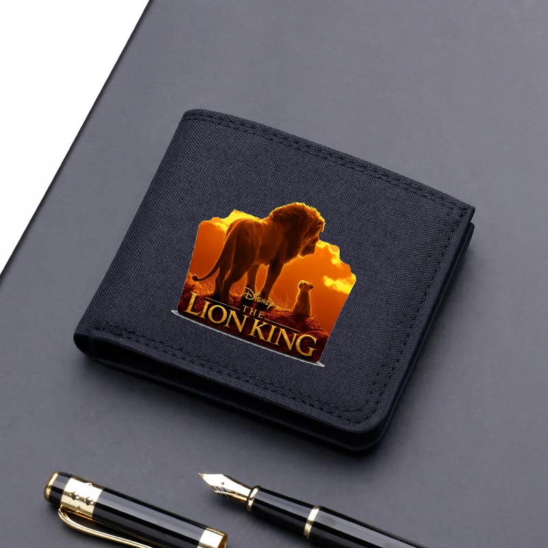 Mufasa Lion King Disney Wallet Cartoon Anime Coin Purse Multi-slot Money Bag Men Boy Photo Note Pocket Card Holder Birthday Gift