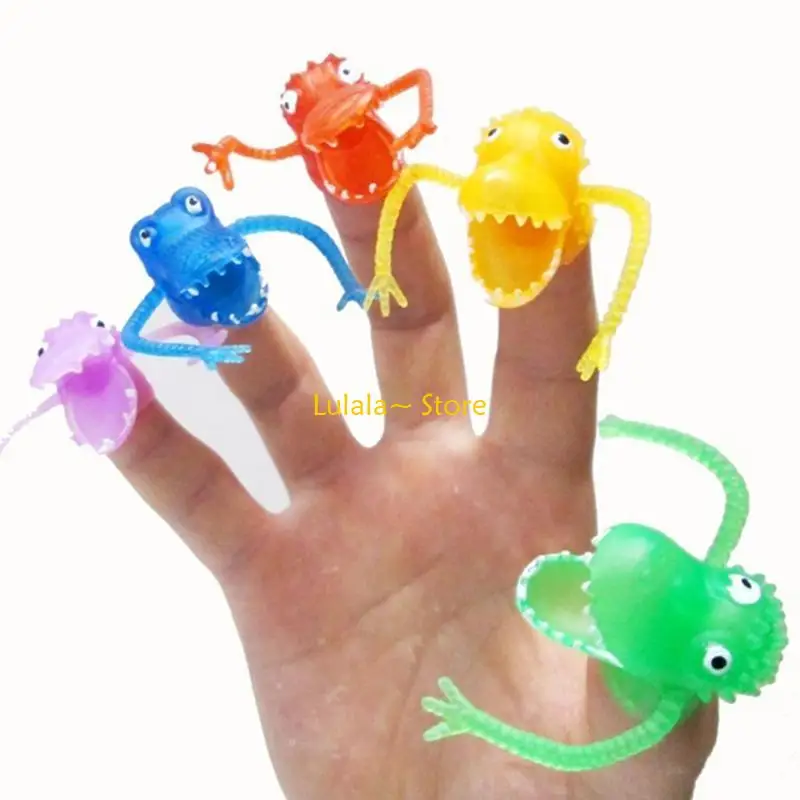 Y4QA 1.5 Finger Puppet Dinosaur Toy for Children Dinosaur com tema Puppet para Doll Party Activity Center Community Game