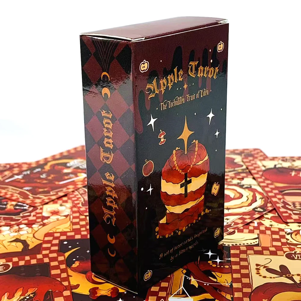 Apple Tarot Deck 78 Pcs Tarot Cards Out of Curiosity About The Apples In The Garden of Eden Cards Game, Halloween, Christmas Gif