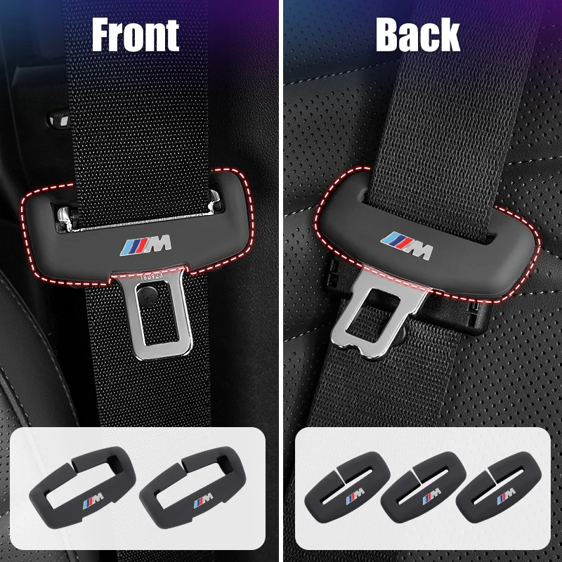 

For BMW 5 Series G60 X1 X2 U10 U11 Silicone Car Seat Belt Buckle Clip Covers Car Front Rear Seat Belt Cover Interior Accessories