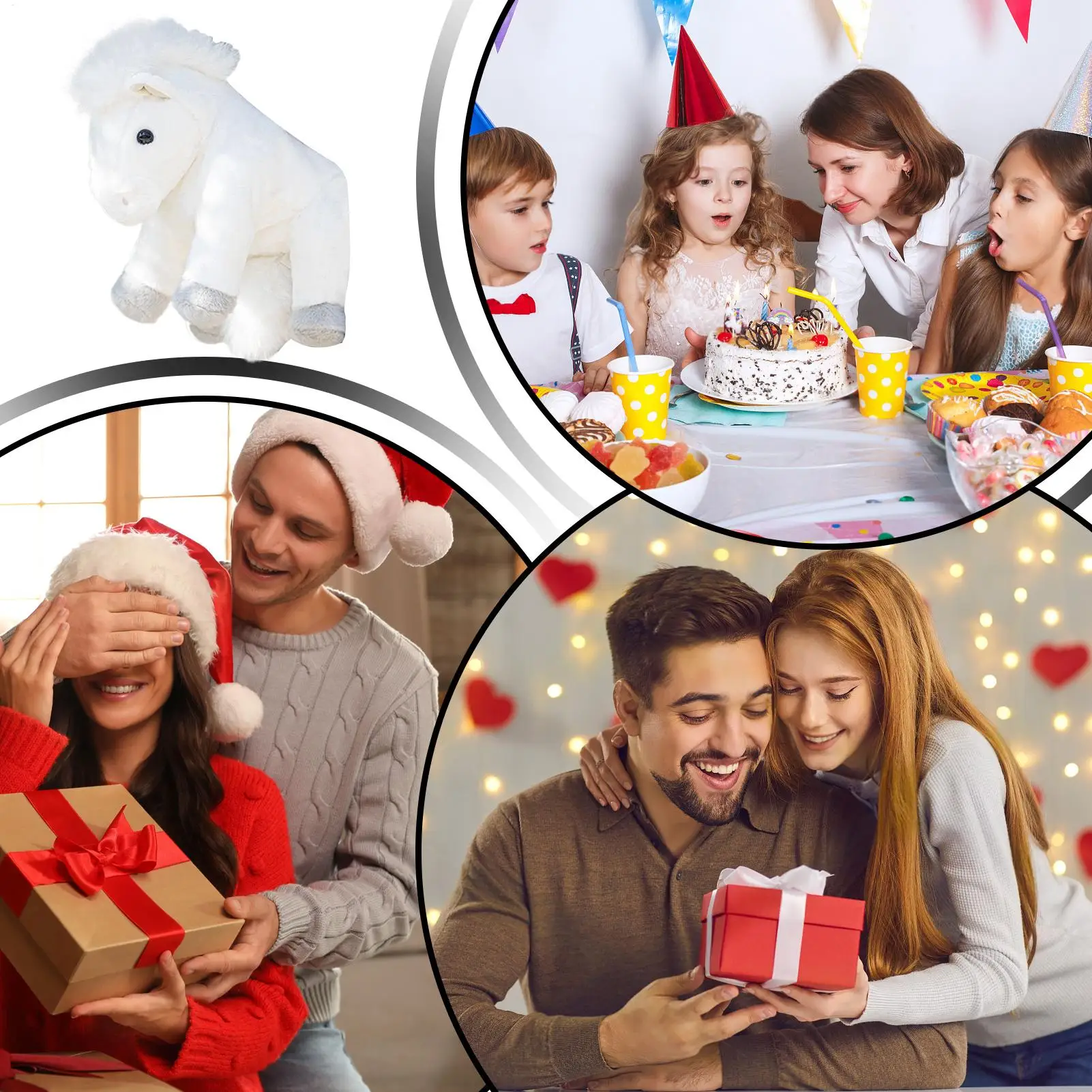 봉제 인형 백팩 부드러운 넓은 어깨끈 가방 어린이용 플러시 백팩 남아 여아 유아원 초등학교 유치원용