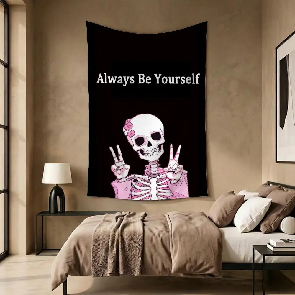 be yourself Tapestry Daily Soft Rectangular Wall Hanging Decor for Living Home Room
