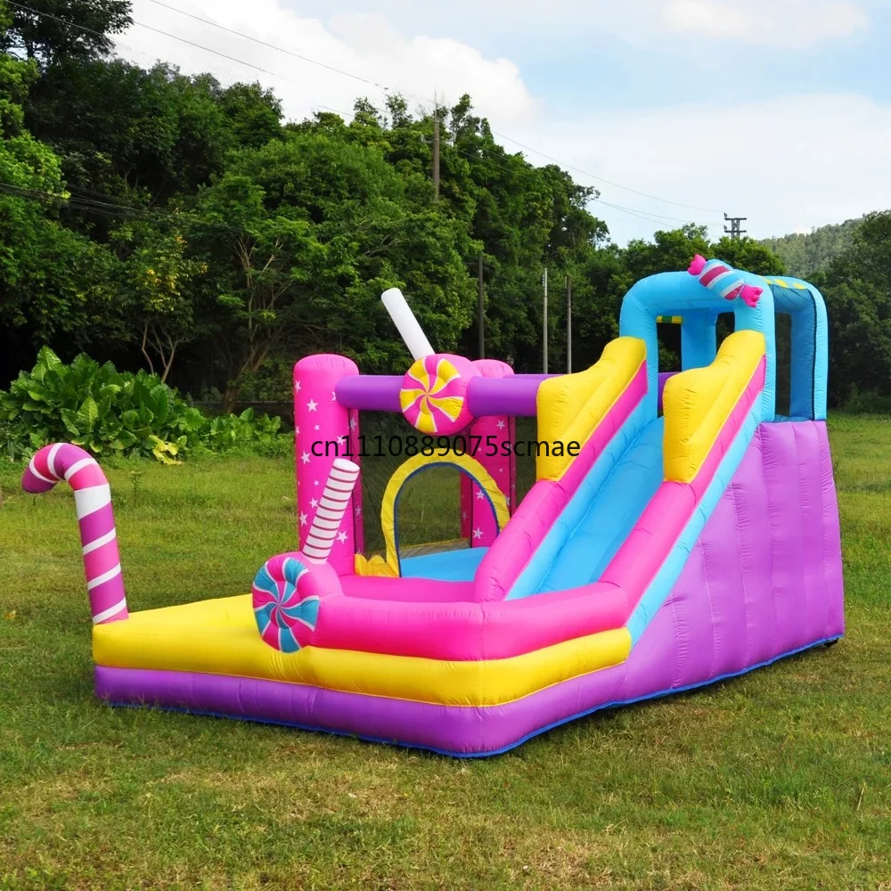 Inflatable Castle, Household Indoor and Outdoor Inflatable Naughty Castle, Small and Medium Trampoline view 3