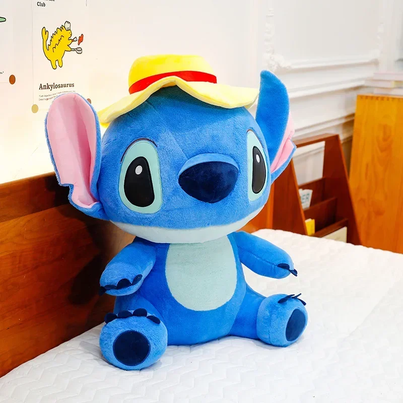 40-70cm Disney Hat Lilo & Stitch Stuffed Plush Cartoon Stuffed Plush Dolls Anime Plushie Toys Kawaii  Kids Xmas Birthday Gift