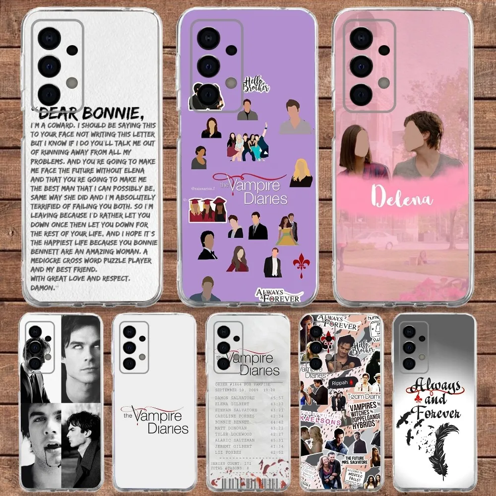 

Damon V-Vampire D-Diaries Phone Case For Samsung Galaxy A71,70,52,40,51,31,A50,21S,30S,Note20ultra Transparent Soft Cover