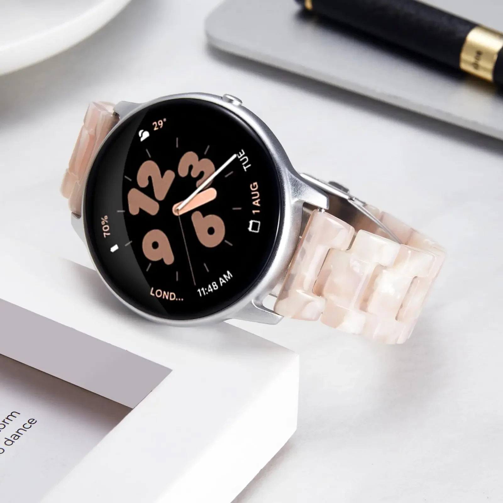 20mm Resin Strap for Samsung Galaxy Watch 7/6/5/4 44mm 40mm Band Active 2 WatchBand 22mm Strap Eco-friendly Replacement Bracelet