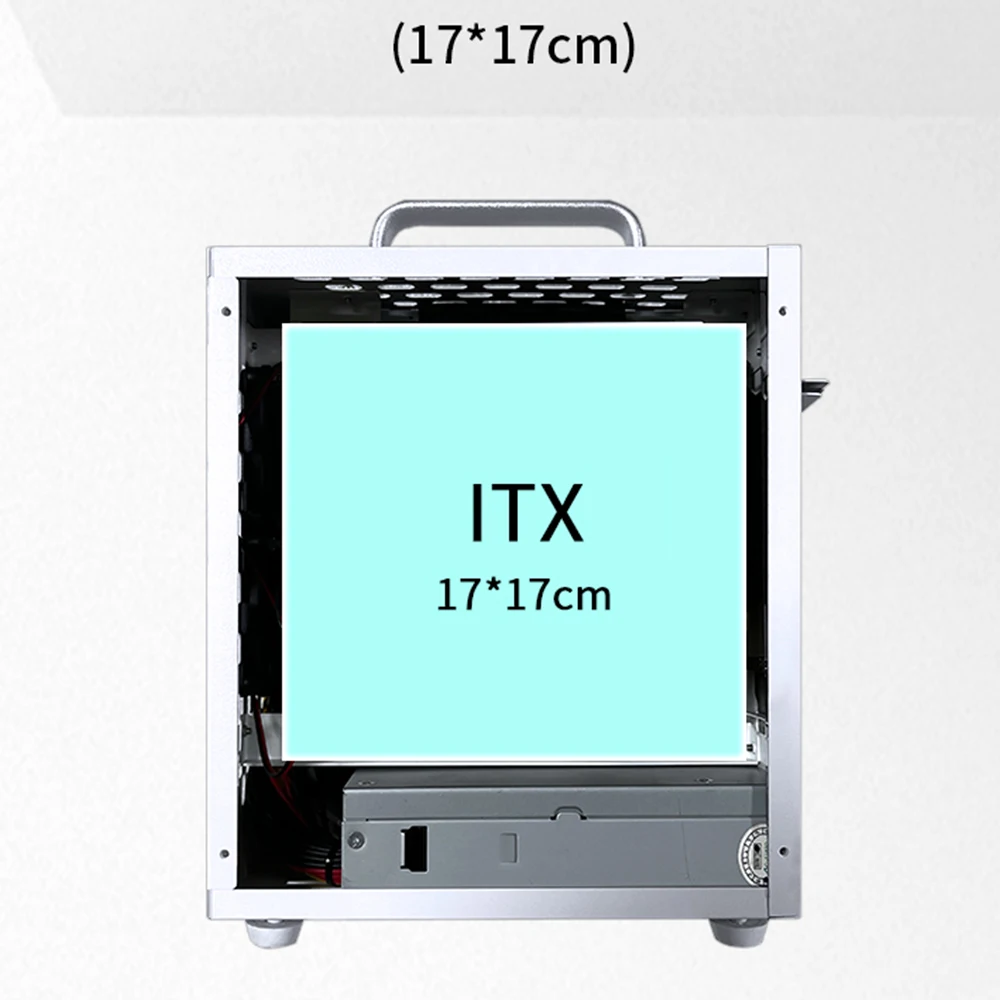Mini ITX Case Gamer Cabinet Case Computer Case Handle Portable DIY Gaming Computer Desktop PC Cabinet Chassis Pc Gamer Tower