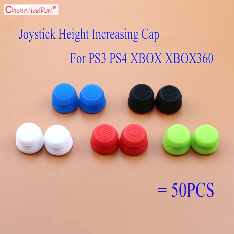 

50PCS New Silicone Cap For PS3 PS4 XBOX XBOX360 Joystick Height Increasing Cap Anti Slip Protective Cap