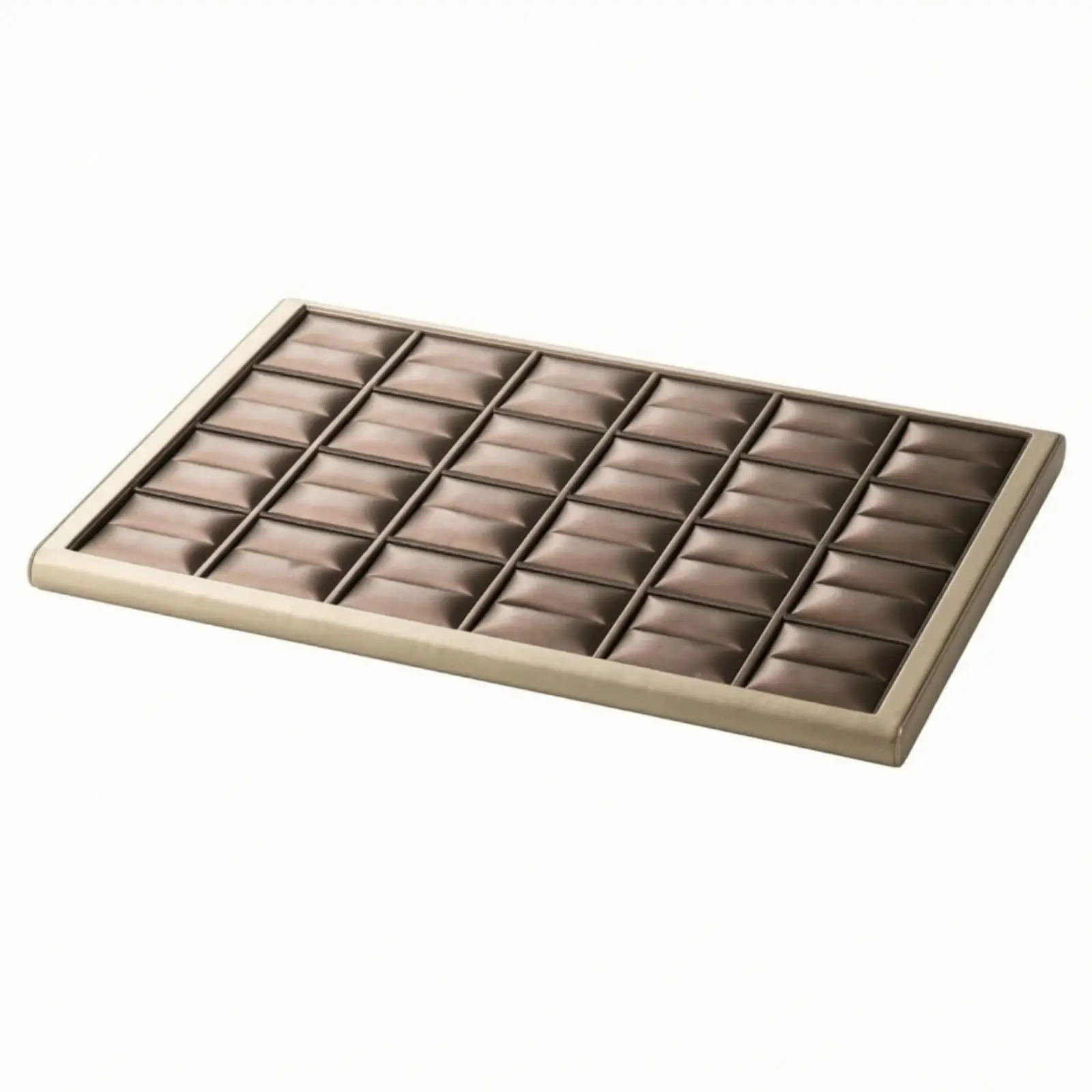Band Tray with 24 Slots Professional Jewelry Display Tray with Padded Insert Band Organizer with Slots Safeguarding Soft