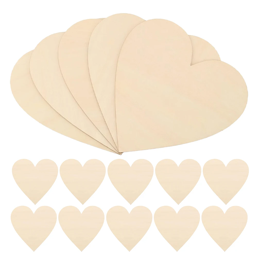

30 Pcs Heart Shaped Wood Chips Blank Wooden Hearts for Crafts Home Decor DIY Project Sewing Accessories Valentine Gifts