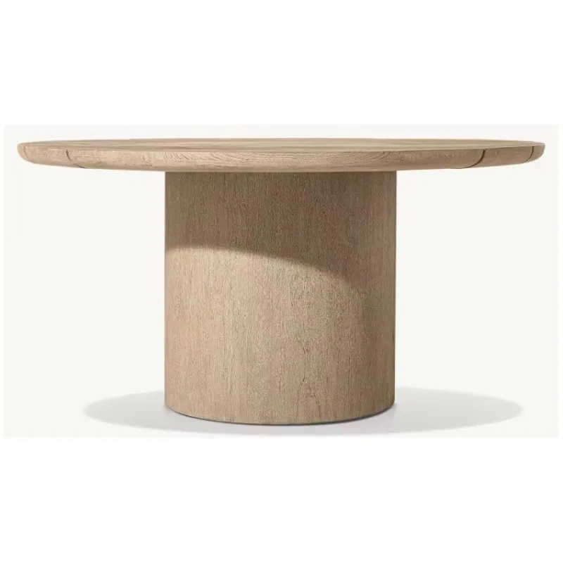 Garden Luxury, Furnished 4 Chairs Round Table Solid Teak Outdoor Dining Set