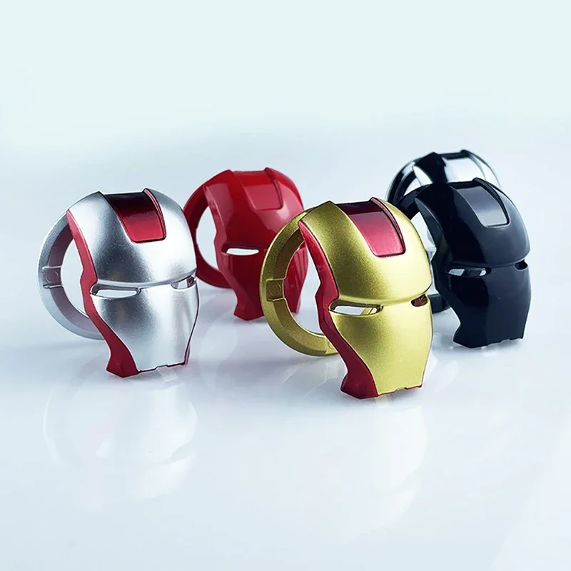 غطاء مفتاح إشعال السيارة من Avengers Iron Man من Hasbro مقاوم للماء مادة ABS متينة سهلة التركيب لتزيين سيفيك BMW Audi