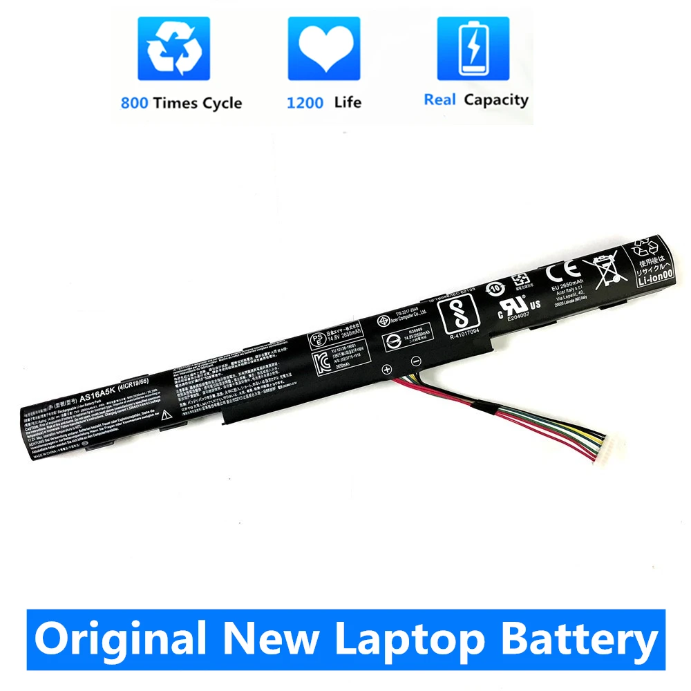 

CSMHY Original 2800mAh AS16A5K Laptop Battery For Acer Aspire E5 Series E15 E5-575G E5-475G 523G 553G N16Q2 TMTX40 AS16A8K