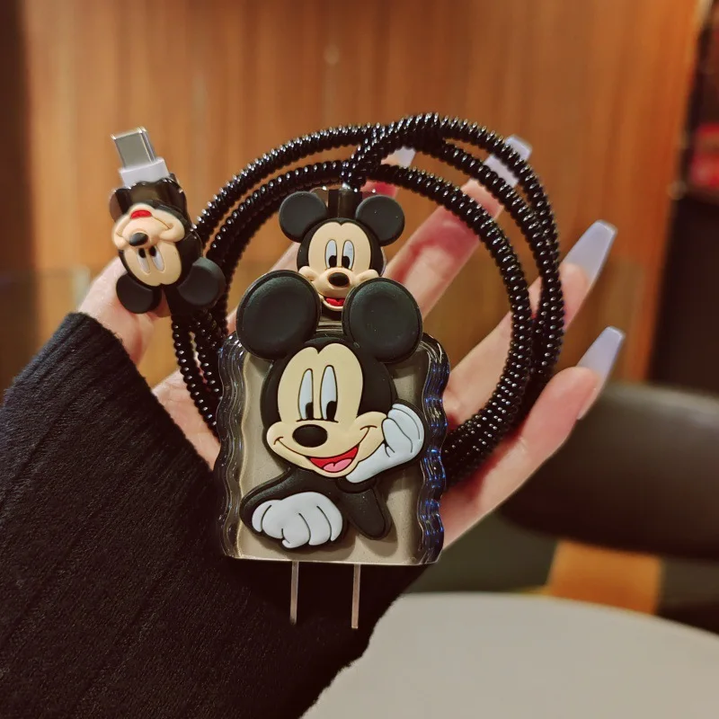 

Miniso Mickey 20W Iphone Cartoon Anime Peripheral Data Cable Protection Cover Charging Cable Anti Breakage Ropegifts for Girls