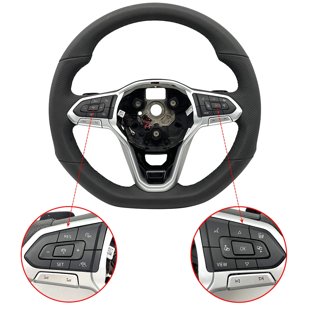 For VW Punch Material Passat B8 Golf MK7 MK8 Tiguan MK2 Multi-Function Steering Wheel With ACC Heated Shift Paddling