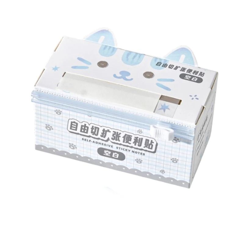 F68B Cut-to-Length Adhesive Note with Repositionable Backing and Sliding Cutter for Temporary Marking and File Indexing