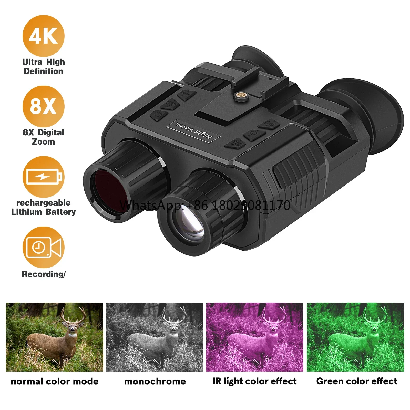 hot sale 1080p HD infrared headworn 3D night vision Binoculars for long distance viewing