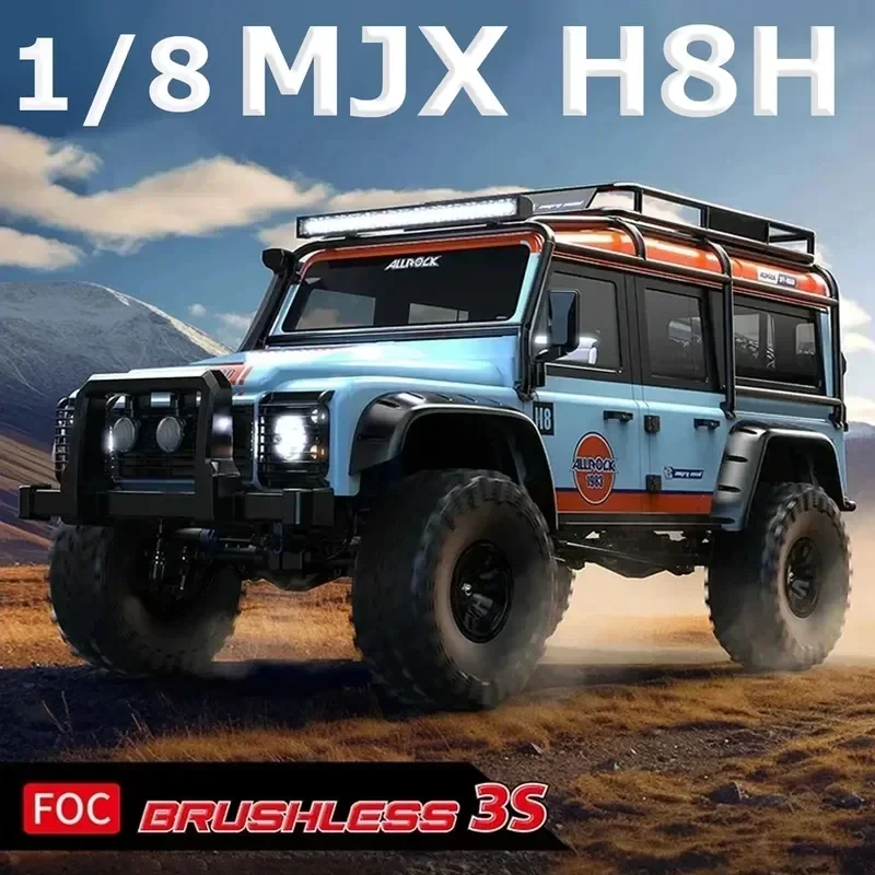 MJX H8H V3 1:8 H8P Brushless Power Climbing Off-road Vehicle Differential Lock Second Gear 4WD H8P Remote Control Car Model Car
