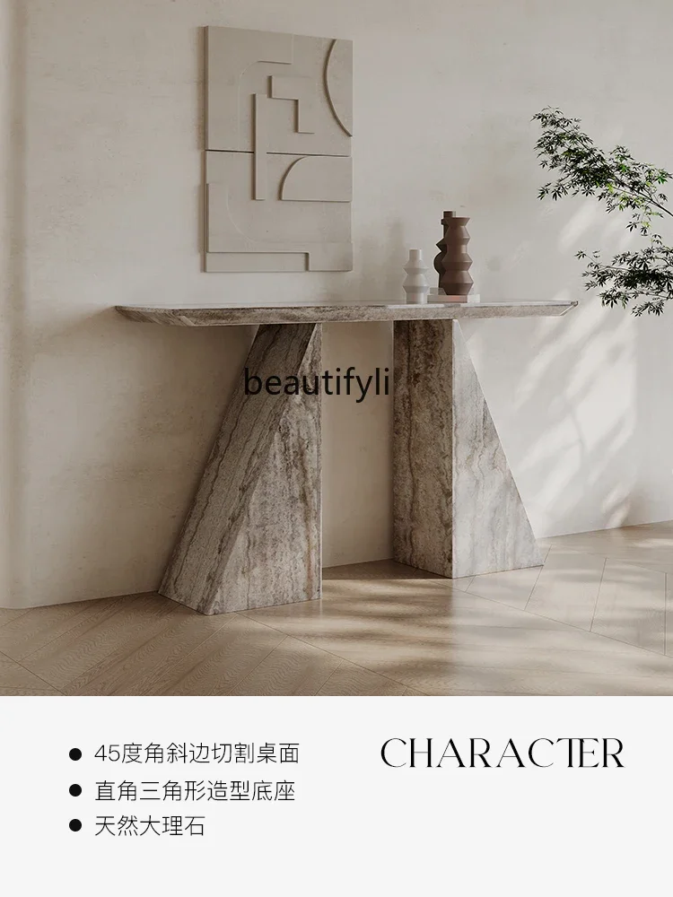 

D96 Imported high-end atmospheric luxury stone Italian style strip entry entrance platform light luxury modern, natural marble
