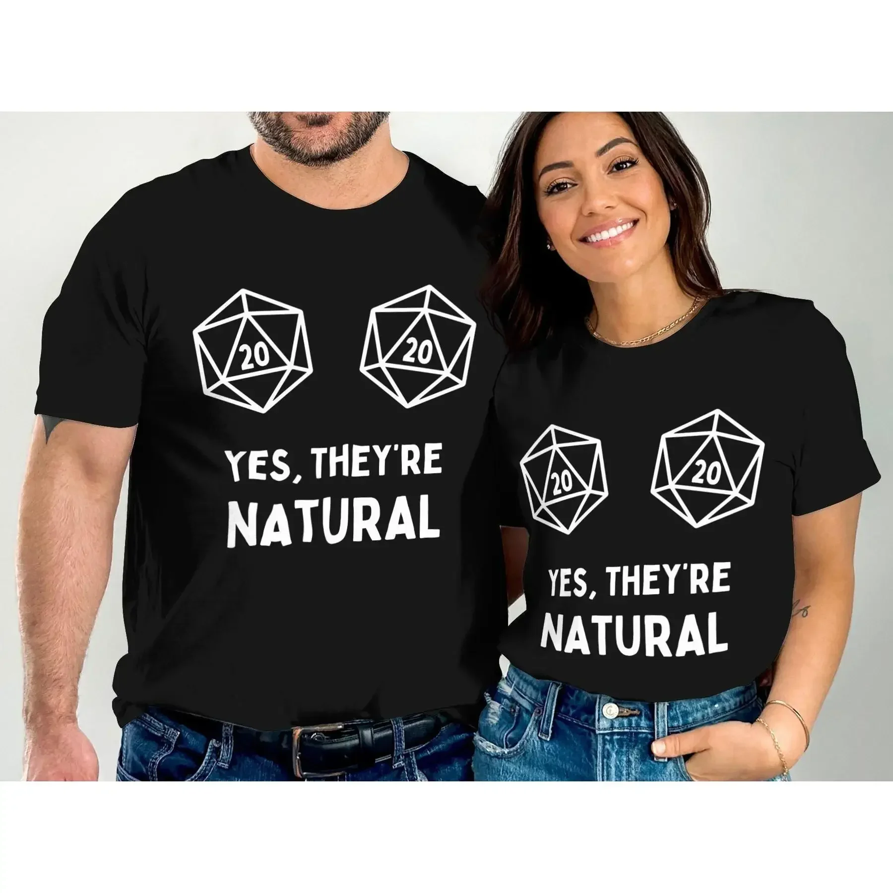Yes They re Natural RPG D20 Dice T shirt Perfect Funny for Tabletop Fans DnD Gamer Geek Humor