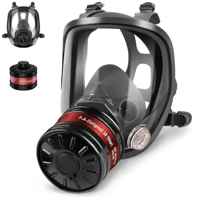 Spray painting and polishing full face large field of vision special hood dust protective mask