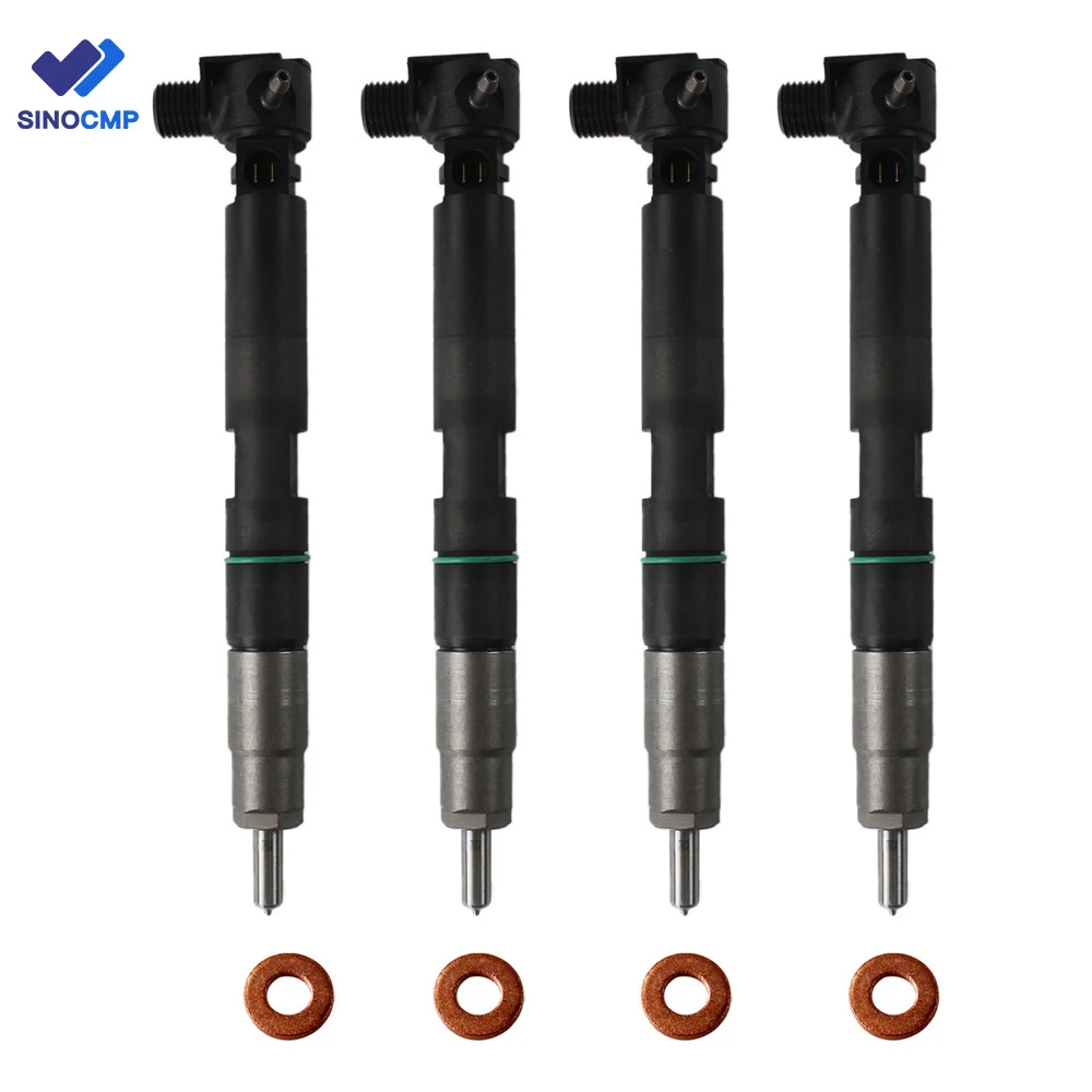 4pcs Diesel Injectors with Nozzle Copper Seal Ring 28337917 7275454 400903-00074D for Bobcat D24 D18