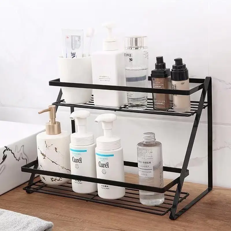 

Multi-purpose Storage Holder Bedroom Desktop Makeup Storage Rack Bathroom Sundries Organizing Rack Kitchen Seasoning Bottle Rack