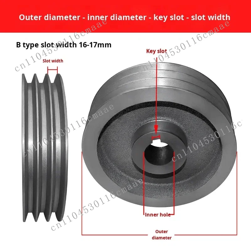 A type hollow thickened double groove cast iron V pulley OEM 50mm inner diameter 250mm outer diameter