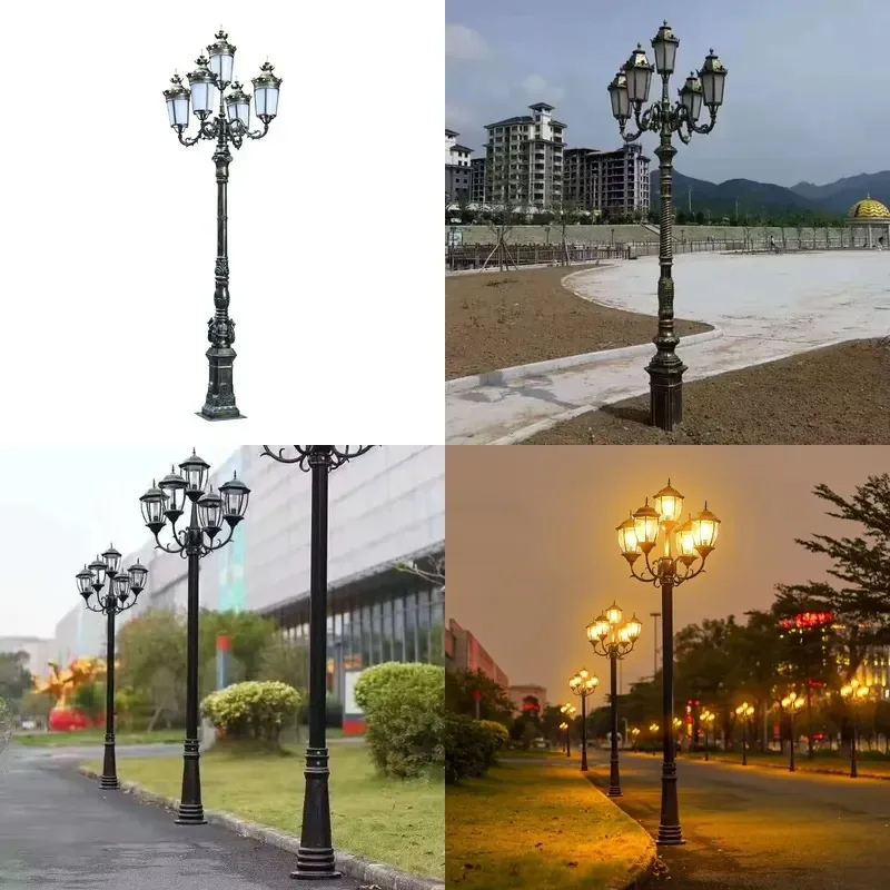 New 2m 3m 4m Aluminum LED Light Waterproof Modern Street Garden Decorative Landscape Lamp